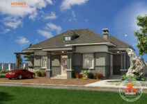 Mẫu thiết kế biệt thự mini mái chéo hiện đại tại Hạ Long, Quảng Ninh Mẫu thiết kế biệt thự mini mái chéo hiện đại tại Hạ Long, Quảng Ninh