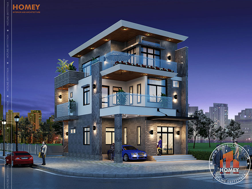 biệt thự 3 tầng hiện đại
