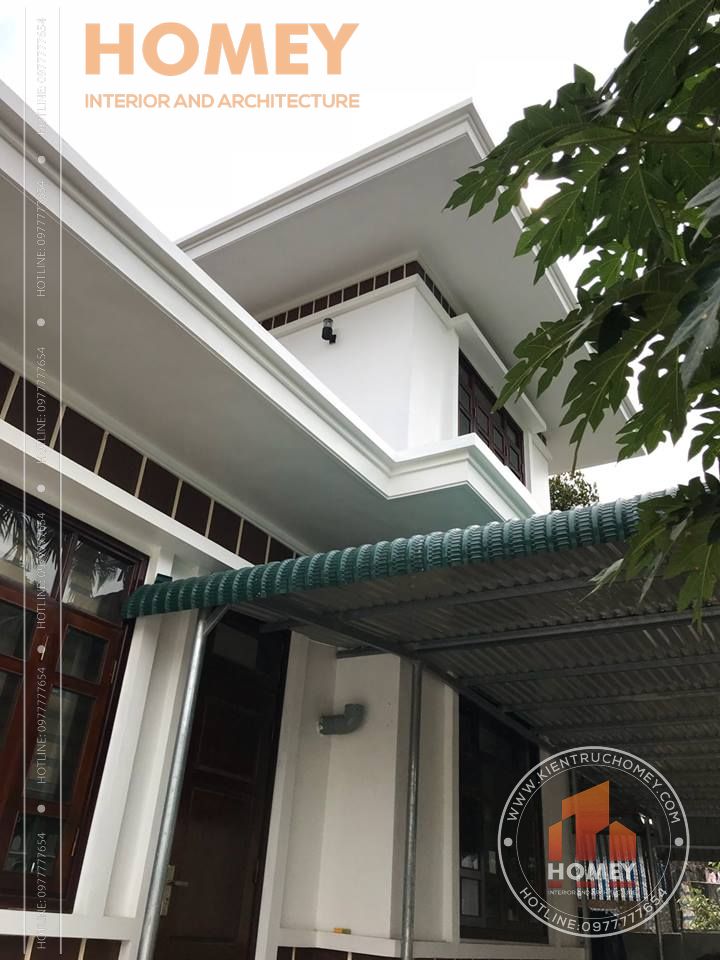 Gara oto biệt thự 2 tầng mái Thái