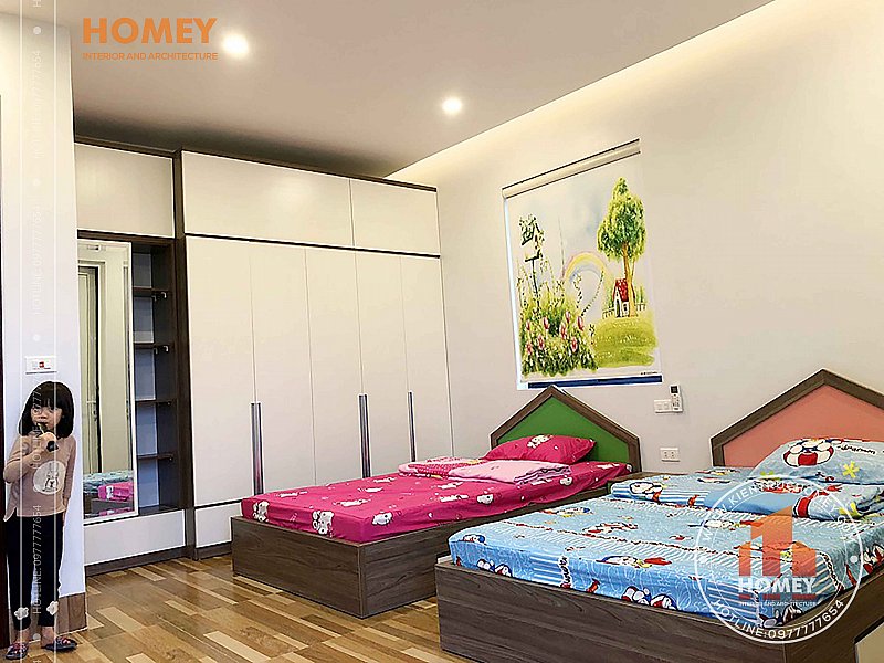 Phòng ngủ con biệt thự mái Thái