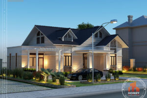 Biệt thự 1 tầng hiện đại phối cảnh