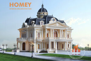 Biệt thự 3 tầng cổ điển phối cảnh