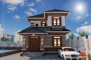 Biệt thự 1 tầng hiện đại mặt đứng