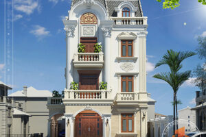Biệt thự 3 tầng tân cổ điển mặt đứng
