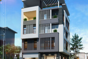 Biệt thự 5 tầng hiện đại phối cảnh 1