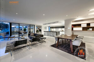 Biệt thự hiện đại 4 tầng - TP. Hồ Chí Minh - phòng khách - bếp