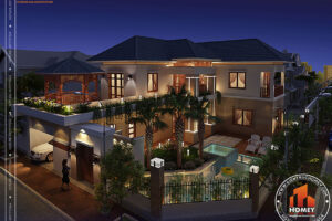 Biệt thự nghỉ dưỡng 2 tầng Nha Trang phối cảnh