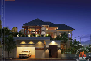 Biệt thự nghỉ dưỡng 2 tầng Nha Trang mặt đứng