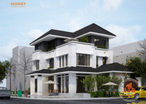 Mẫu thiết kế biệt thự vườn 3 tầng phong cách hiện đại khiến bạn trầm trồ