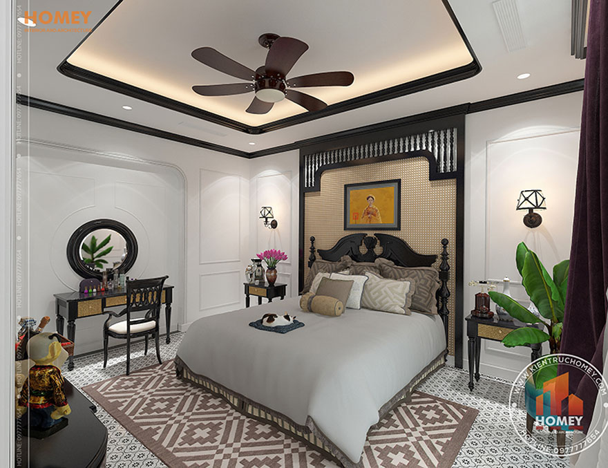 phong ngu nguoi cao tuoi phong cach kien truc dong duong giuong dep Phong cách kiến trúc Đông Dương – “chất Pháp” tại các công trình Việt