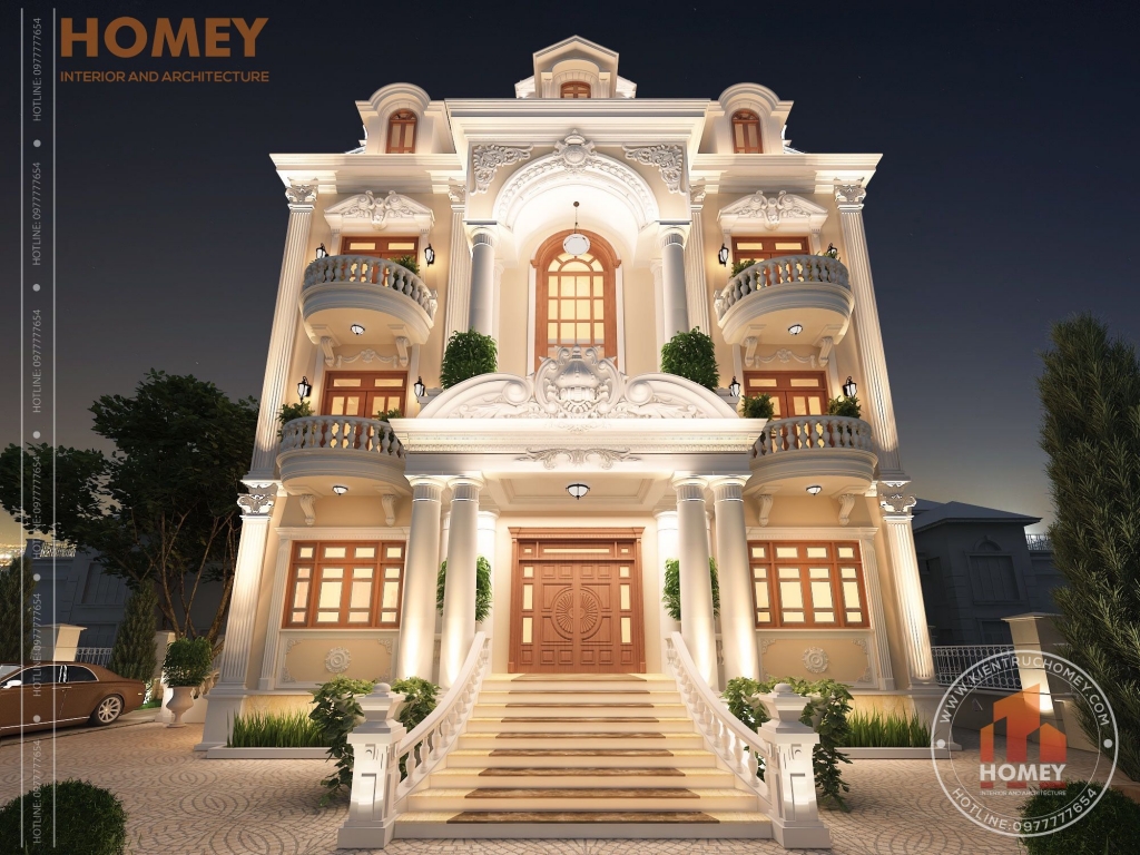 thiet ke biet thu 25 3 tang homey Thiết kế biệt thự chuẩn phong thủy cho tuổi Quý Dậu 1993 năm 2020