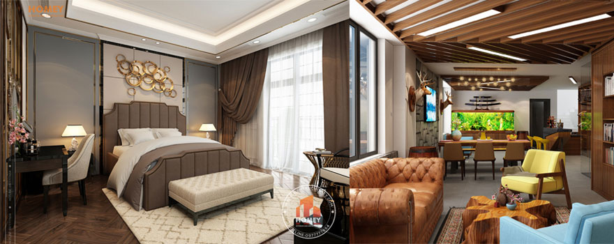 thiet ke noi that biet thu Homey Thiết kế biệt thự chuẩn phong thủy cho tuổi Quý Dậu 1993 năm 2020