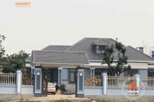 tổng thể thi công thực tế biệt thự vườn 1 tầng