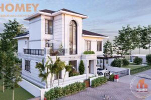 biệt thự 3 tầng tân cổ điển vincom