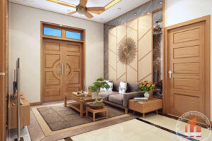 Nội thất phòng khách gỗ hiện đại