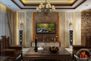 Phòng khách phong cách sang trọng