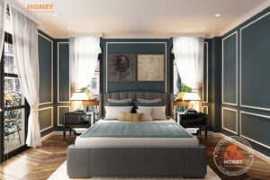 Phòng ngủ master biệt thự vinhomes Hải Phòng