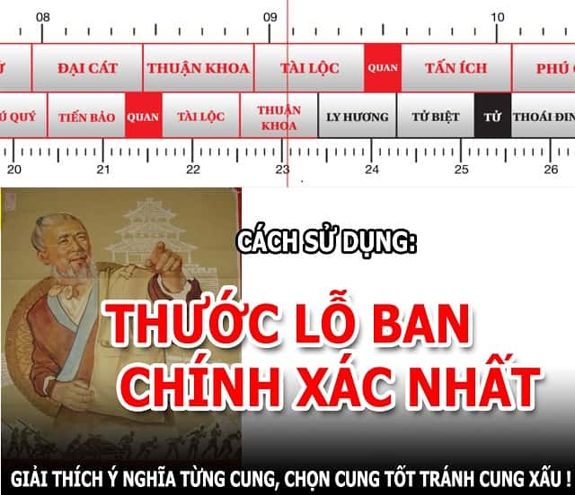 thuoc lo ban.jpg1 Tìm hiểu Thước Lỗ Ban và cách sử dụng trong thiết kế biệt thự