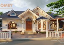 Biệt thự 1 tầng mái Thái tân cổ điển Biệt thự 1 tầng mái Thái tân cổ điển