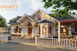 biệt thự 1 tầng mái Thái tân cổ điển sang trọng