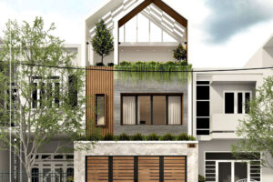 Kiến trúc lô phố hiện đại-mặt đứng