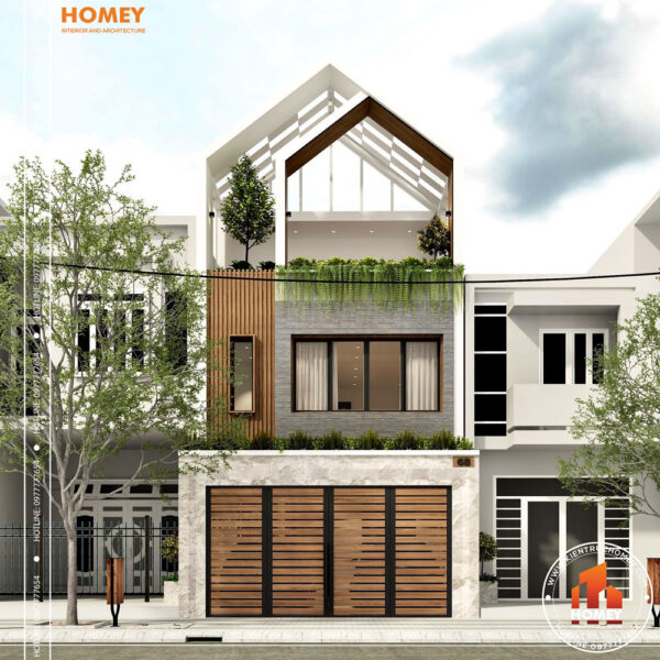 Kiến trúc lô phố hiện đại-mặt đứng