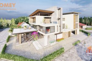 biệt thự hiện đại 3 tầng đẹp 2 mặt tiền