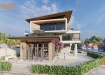 Độc đáo và lạ mắt với thiết kế biệt thự 2 tầng chữ L Độc đáo và lạ mắt với thiết kế biệt thự 2 tầng chữ L