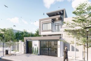 nhà phố 2 tầng mặt tiền 6,5m hiện đại