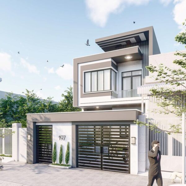 nhà phố 2 tầng mặt tiền 6,5m hiện đại
