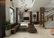 Nội thất biệt thự 3 tầng gỗ óc chó Nội thất biệt thự 3 tầng gỗ óc chó