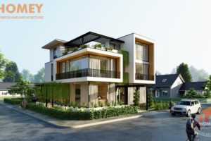 biệt thự hiện đại 3 tầng