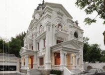 Lâu đài 5 tầng tông màu trắng sang trọng