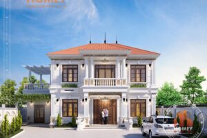 biệt thự tân cổ điển 2 tầng 12x7,5m ngói đỏ