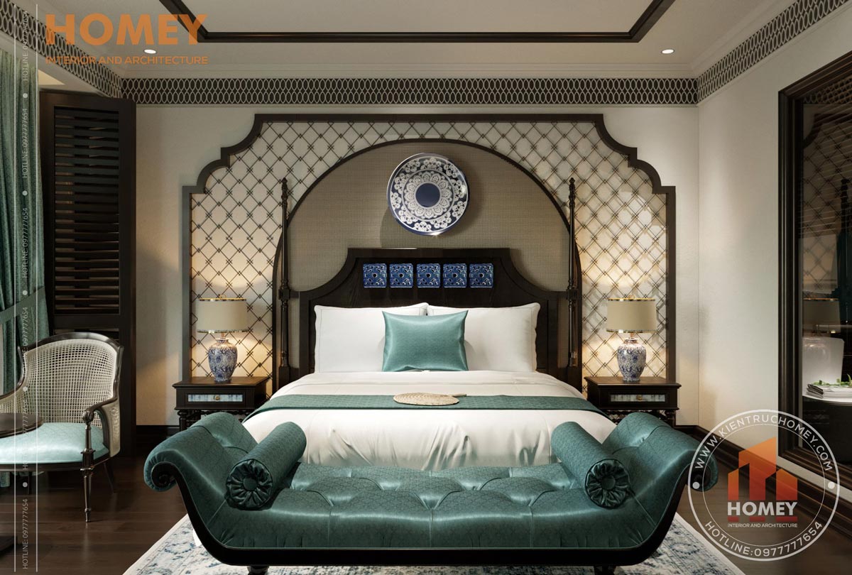 Nội thất phòng ngủ phong cách Đông Dương - Indochine - Kiến trúc Homey