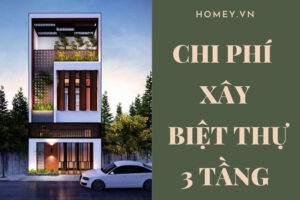 chi phí xây biệt thự 3 tầng là bao nhiêu