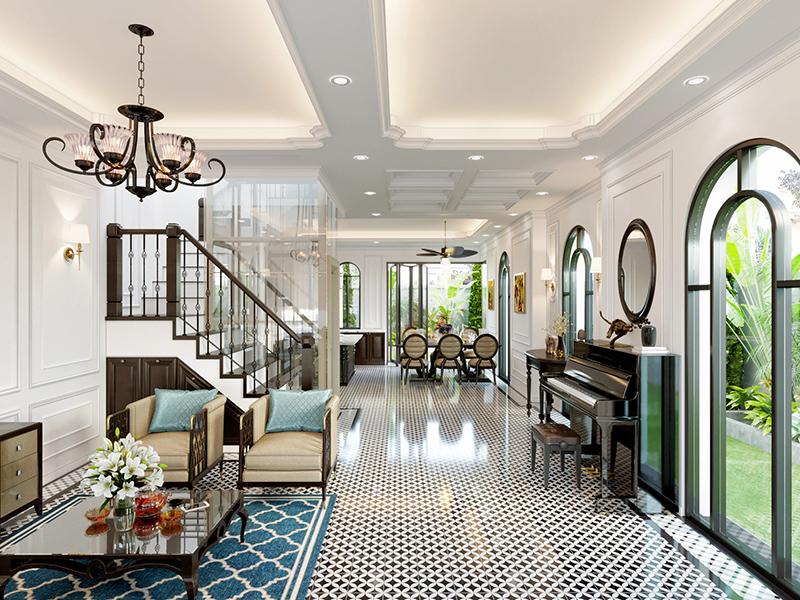 Nội thất nhà đẹp phong cách indochine