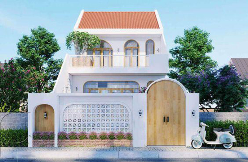 Thiết kế nhà phố phong cách đông dương