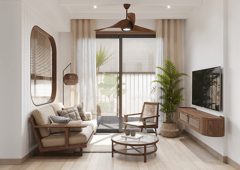 Mẫu thiết kế homestay phong cách indochine đơn giản mà đẹp